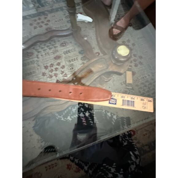 BRIGHTON Men's Brown Genuine Leather Western Full Grain Cowhide Belt Size 26 - Picture 3 of 7